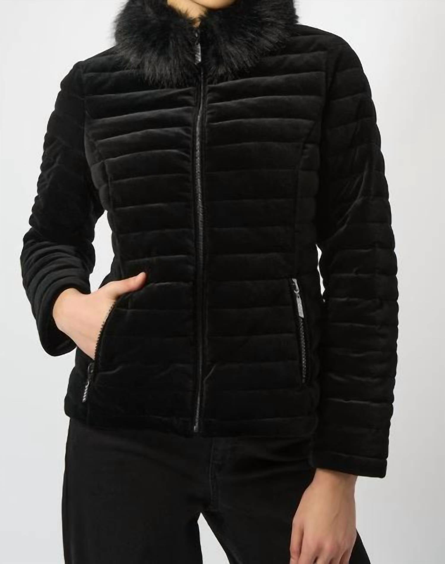 Joseph Ribkoff - Fur Collar Coat