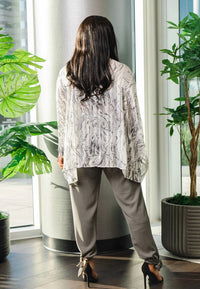 Tyche - Ruffle Waist Ankle Pants