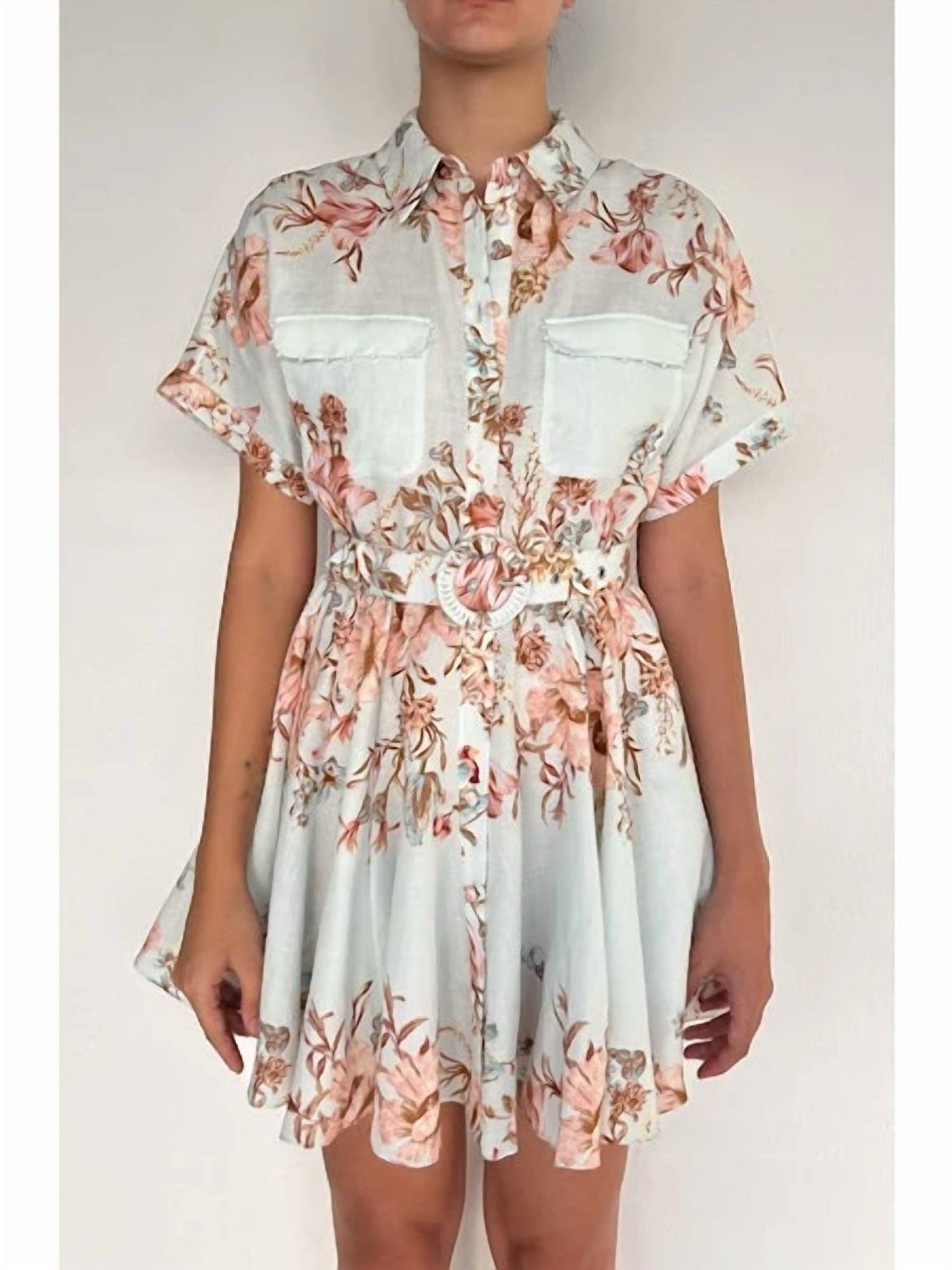 Hemant & Nandita - Short Dress with Buckle Belt
