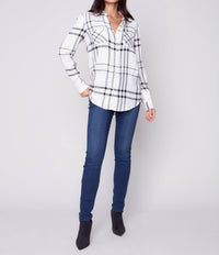 Charlie B - Button Up Plaid Shirt