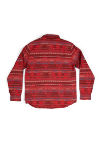 Iron & Resin Men's Navajo Jaquard Shirt in red - men's long sleeve top - detail view