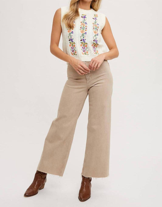 Bluivy - Storybook Garden Sleeveless Sweater Top