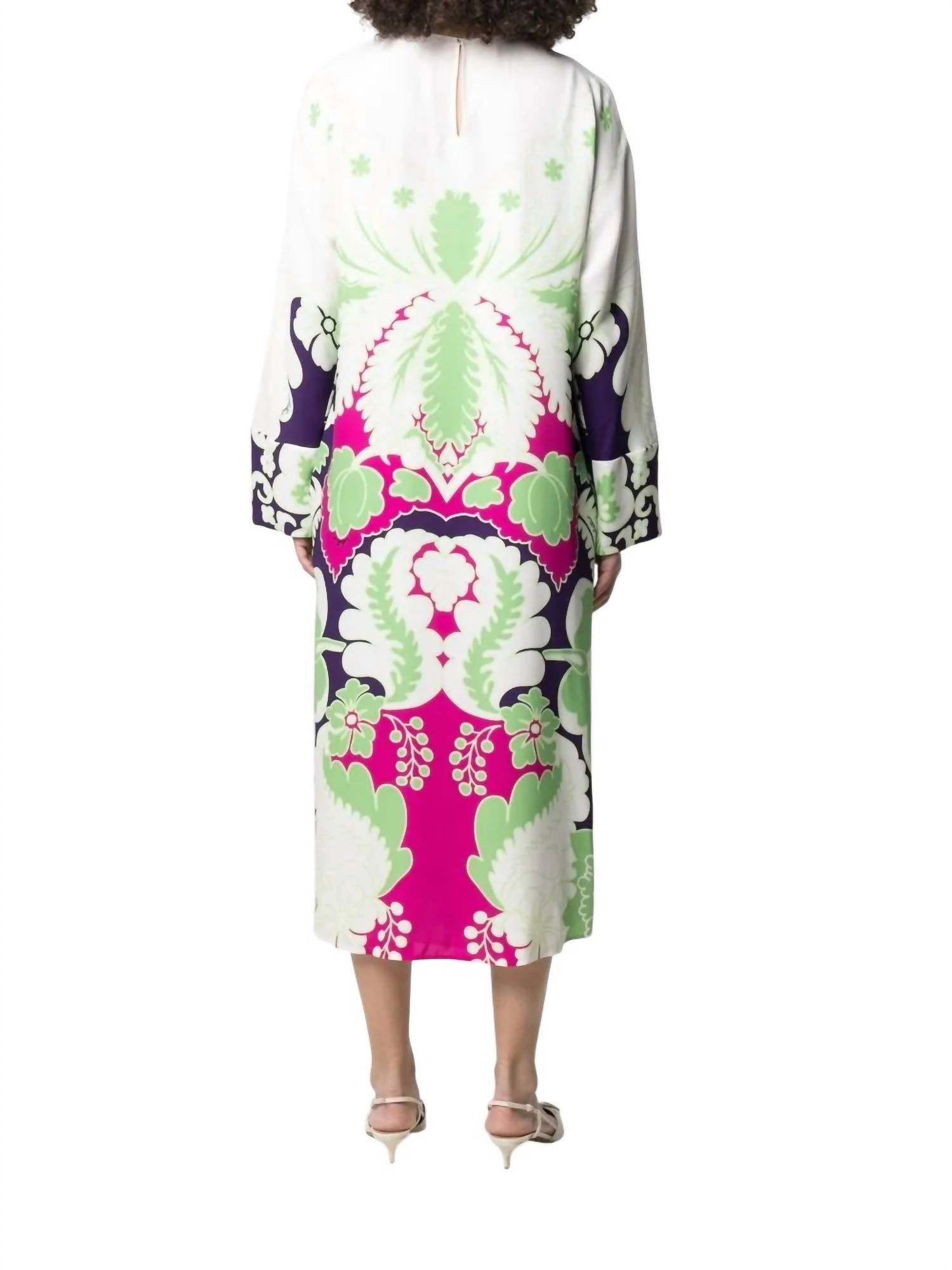 Valentino - Floral Print Silk Midi Dress