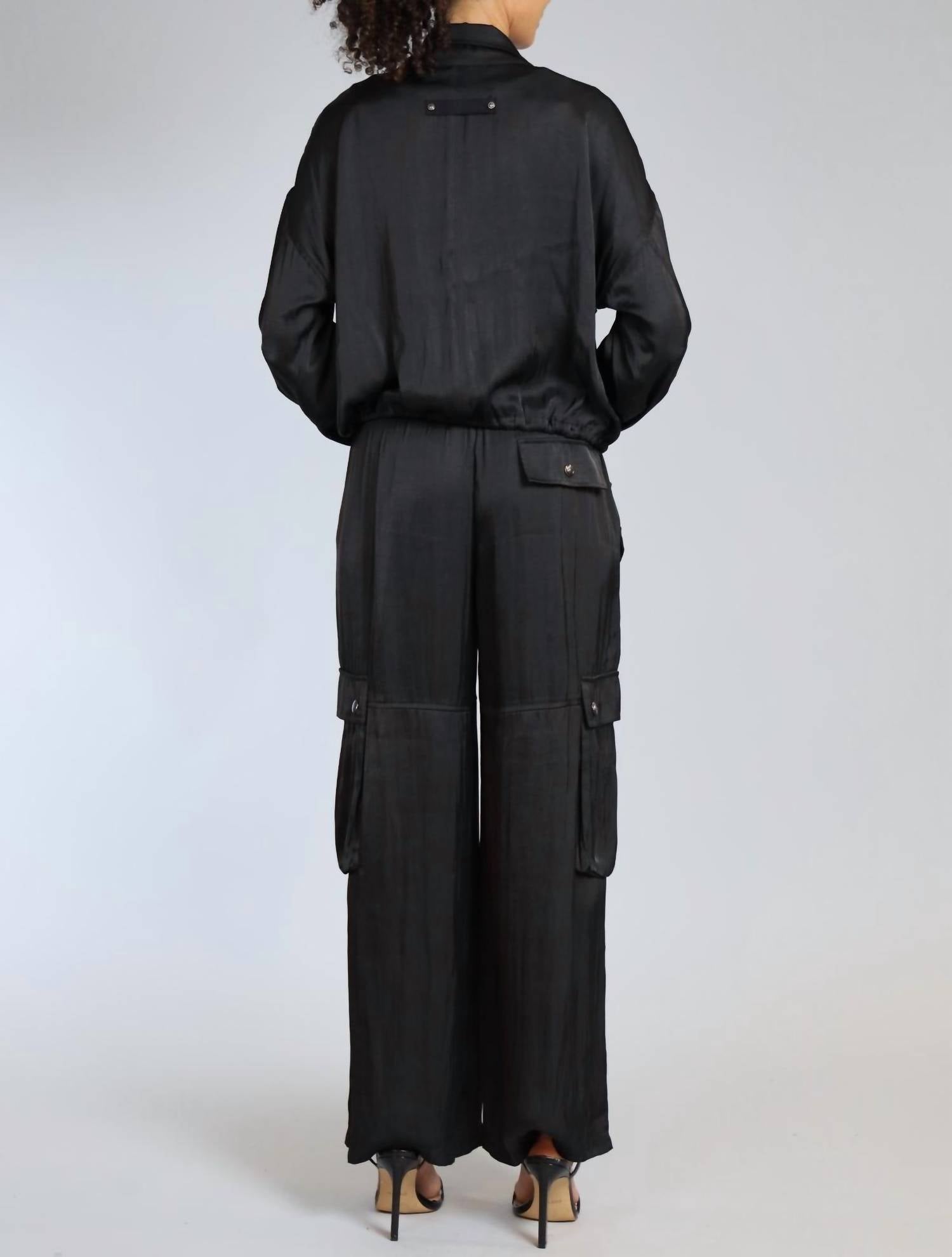 Lola & Sophie - Women's Wide Leg Cargo Pants