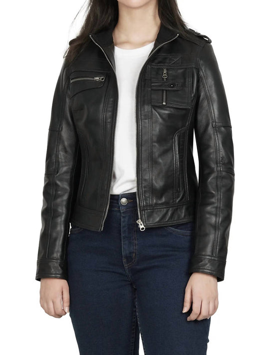 Decrum - Cafe Racer Style Leather Jacket