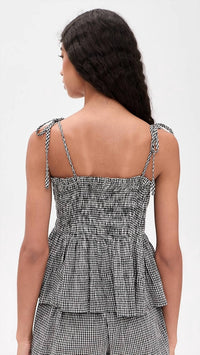 The Great. - Tide Smocked Top
