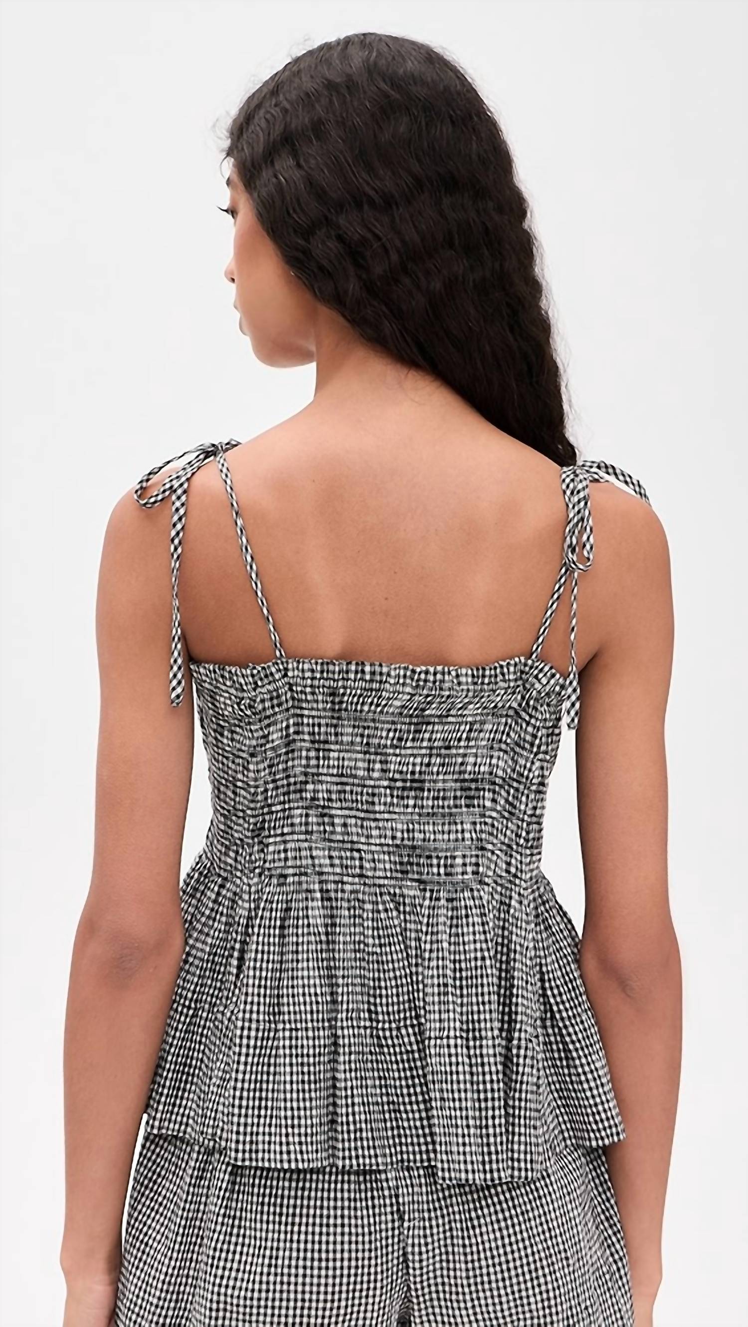 The Great. - Tide Smocked Top