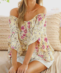 Vine & Love - Karla Off Shoulder Floral Top