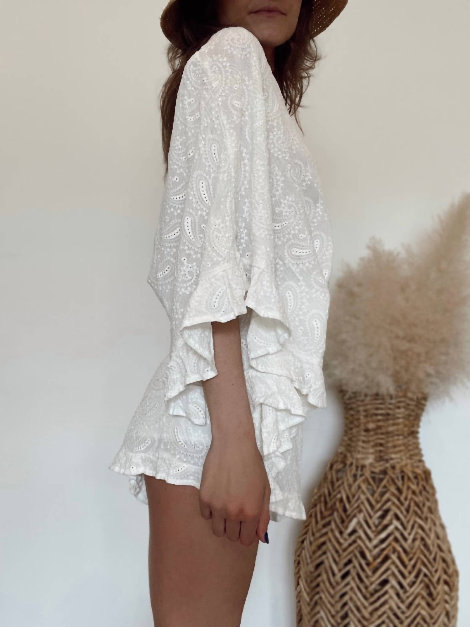 Storia - Essen Paisley Pattern Eyelet Romper