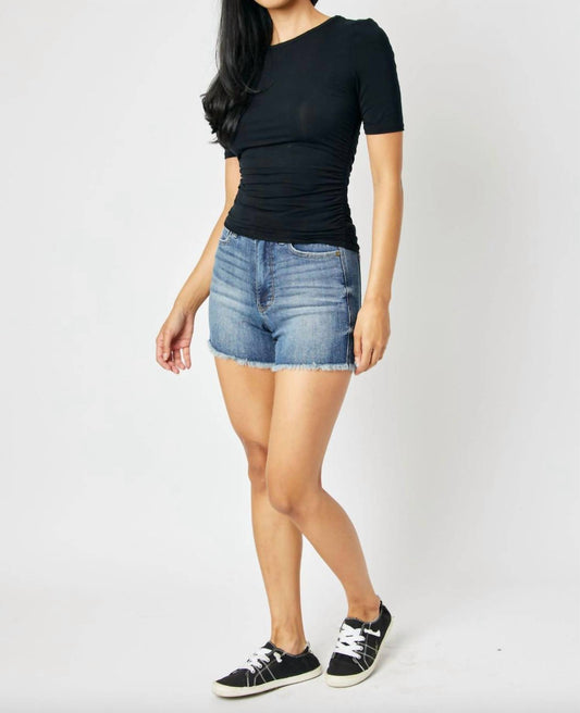 Judy Blue - Tummy Control Fray Hem Shorts