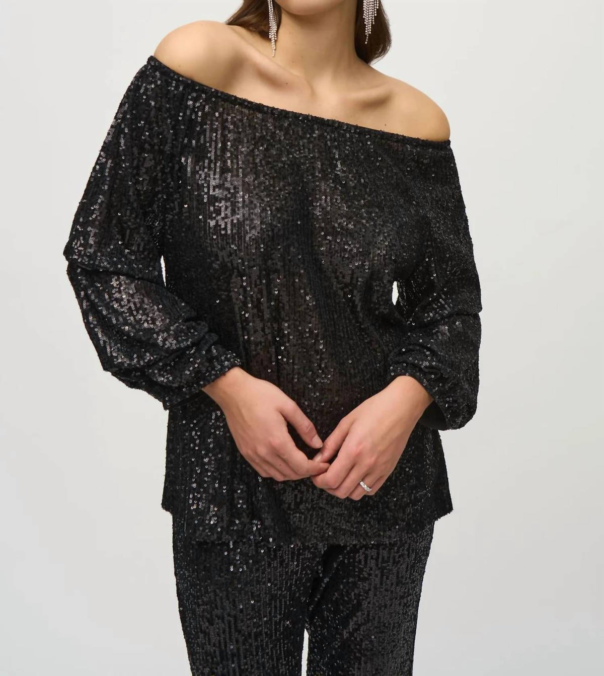 Joseph Ribkoff - Sequin Puff Top