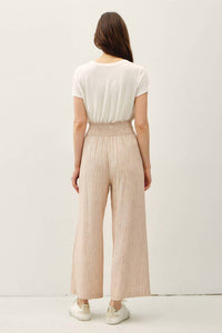 Be Cool - Striped Linen Blend Wide Leg Pants
