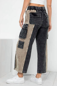 26 International - Color Block Corduroy Cargo Pants