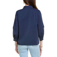 Foxcroft - FRANKIE STRETCH NO IRON POPOVER TOP