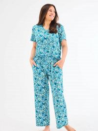 Mary Square Alli Daydreaming Pajama Set in blue - women's sleepwear - alternate view