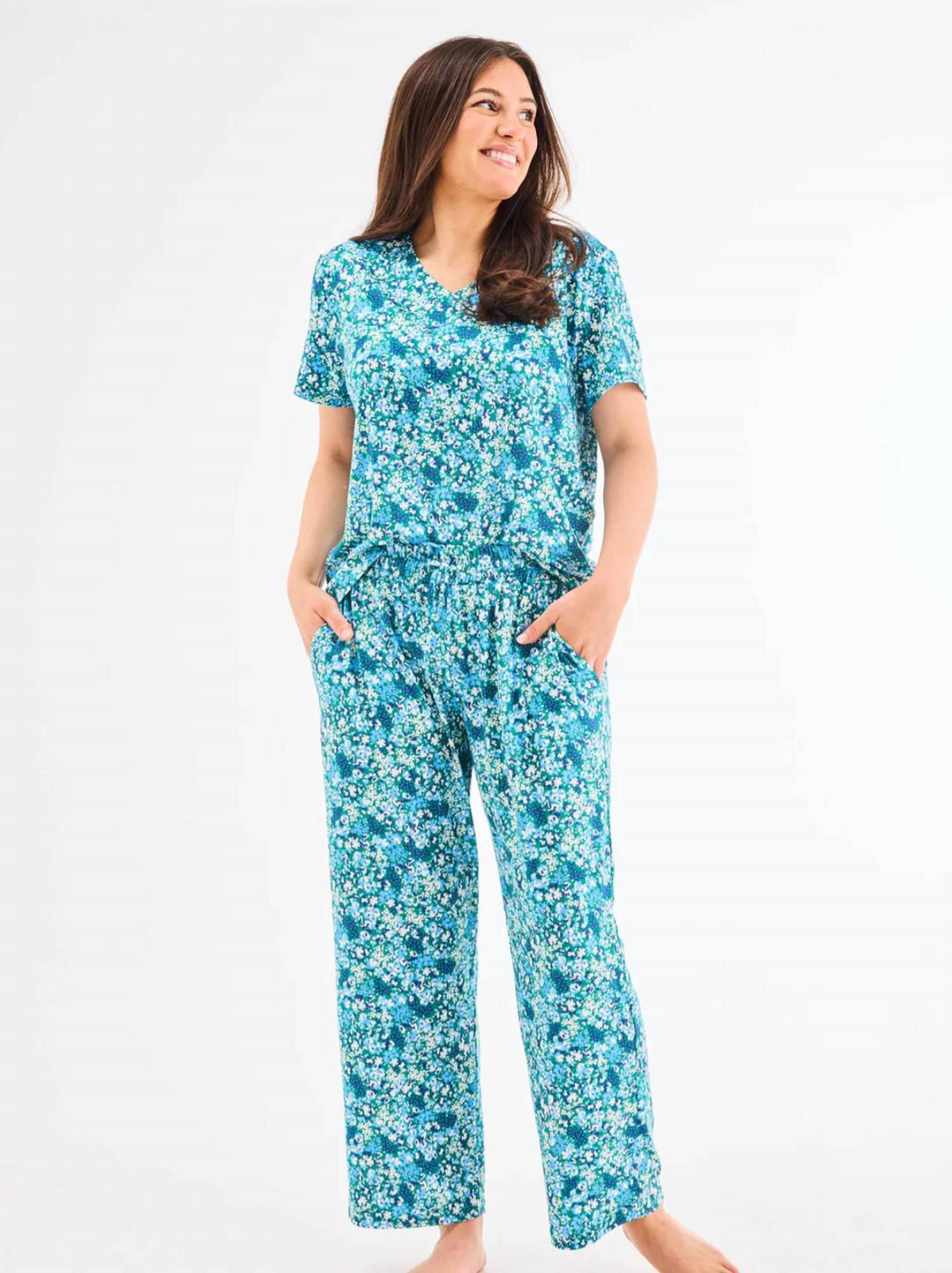 Mary Square Alli Daydreaming Pajama Set in blue - women's sleepwear - alternate view