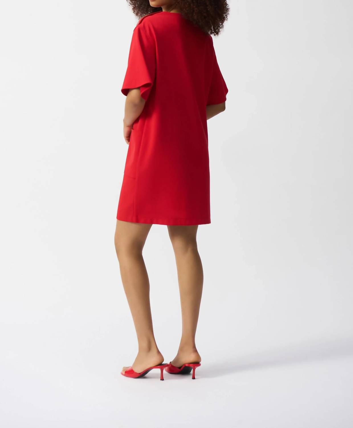 Joseph Ribkoff - Woven Short Sleeve Straight Dress