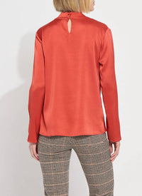 Lysse - Hammered Satin High Cowl Neck Blouse