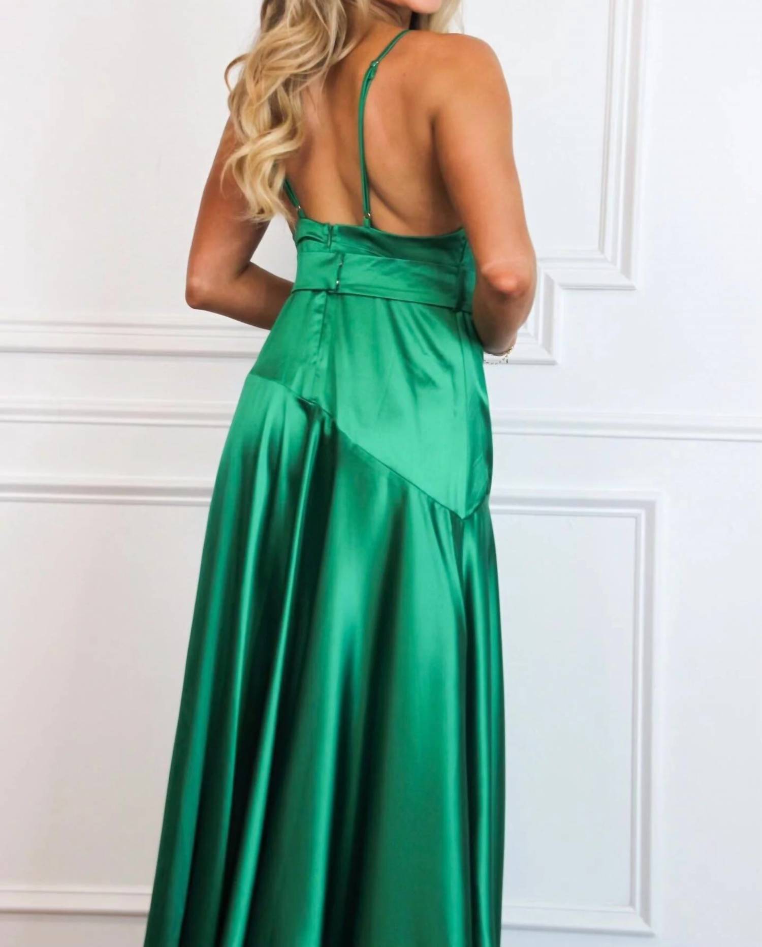 Luxxel - Milani Cowl Neck Satin Maxi Dress