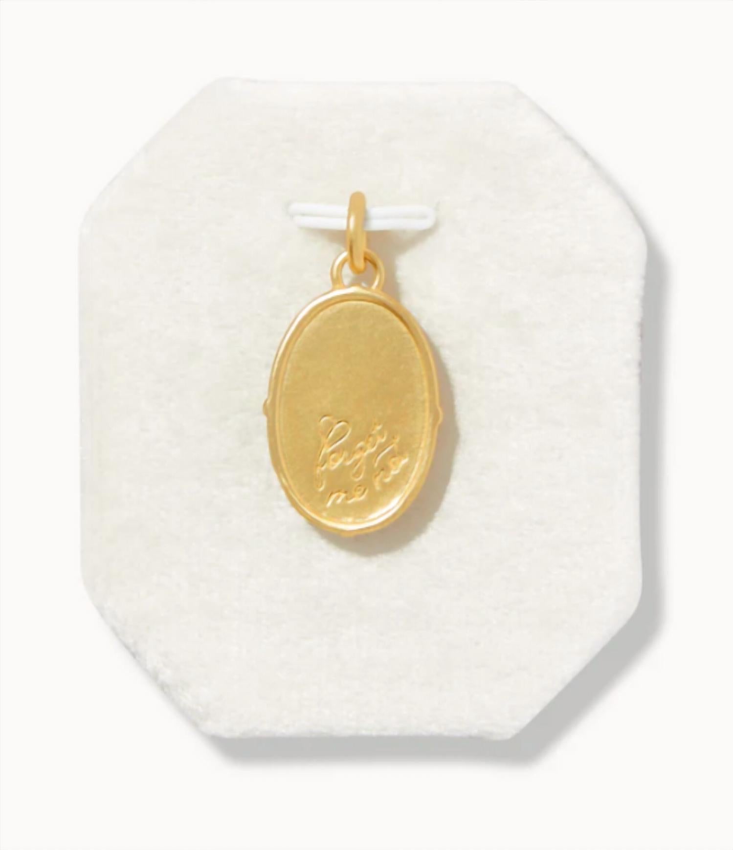 spartina 449 Women's Forget Me Not Flower Charm in gold - women's jewelry - detail view
