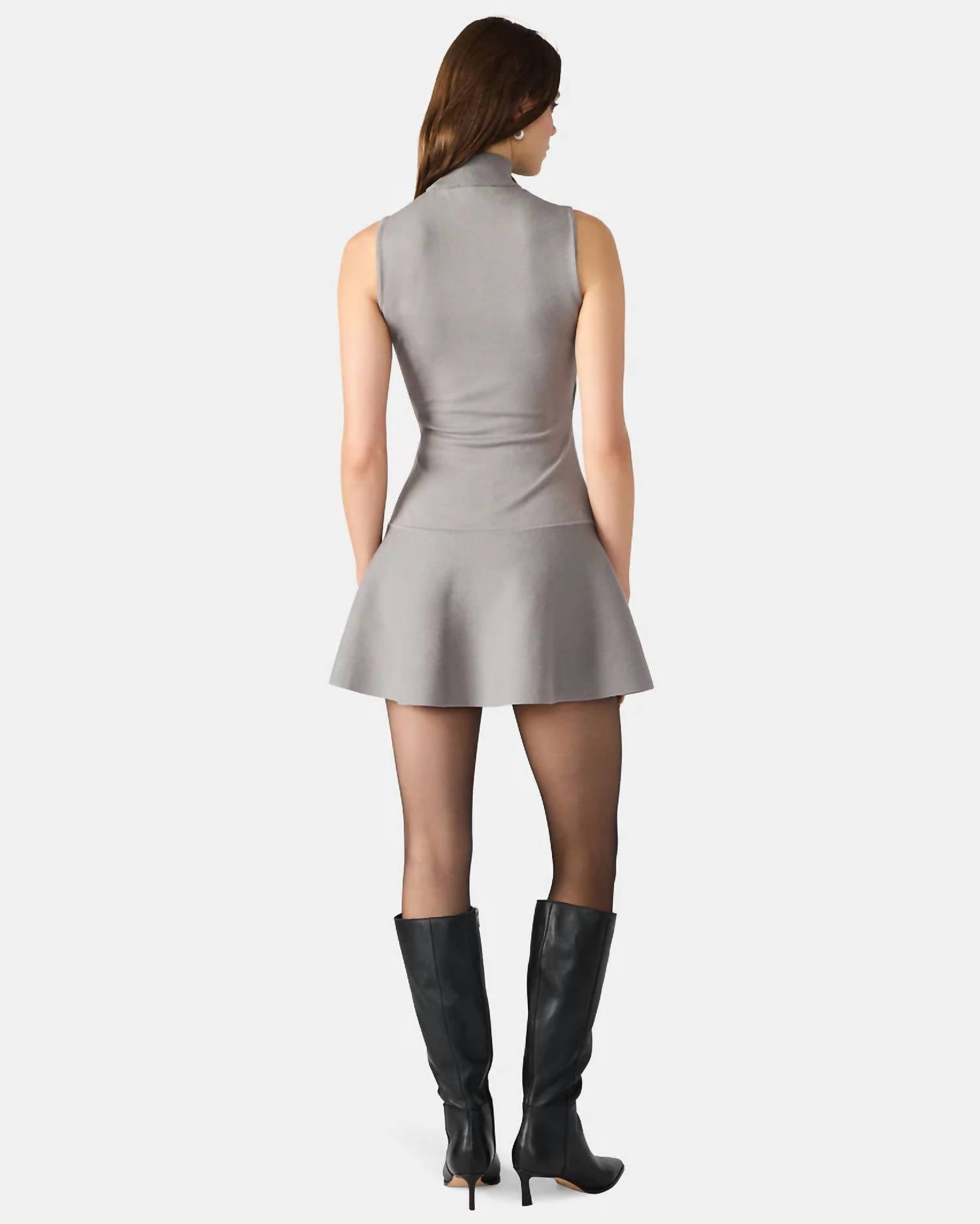 STEVE MADDEN Breslin Sweater Dress in grey heather - women's dress - alternate view