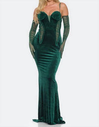 Banjul - Velvet Braided Rope Maxi Dress