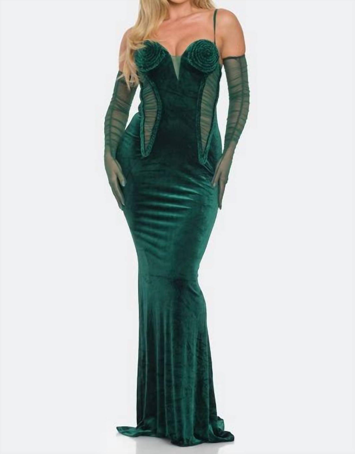 Banjul - Velvet Braided Rope Maxi Dress