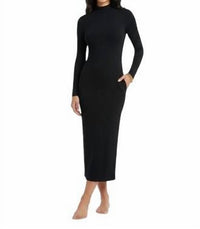 Hyfve - Curve-hugging Turtleneck Maxi Dress