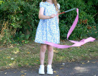 Rachel Riley Girls' Daisy Button Front Dress in blue - kids' dress