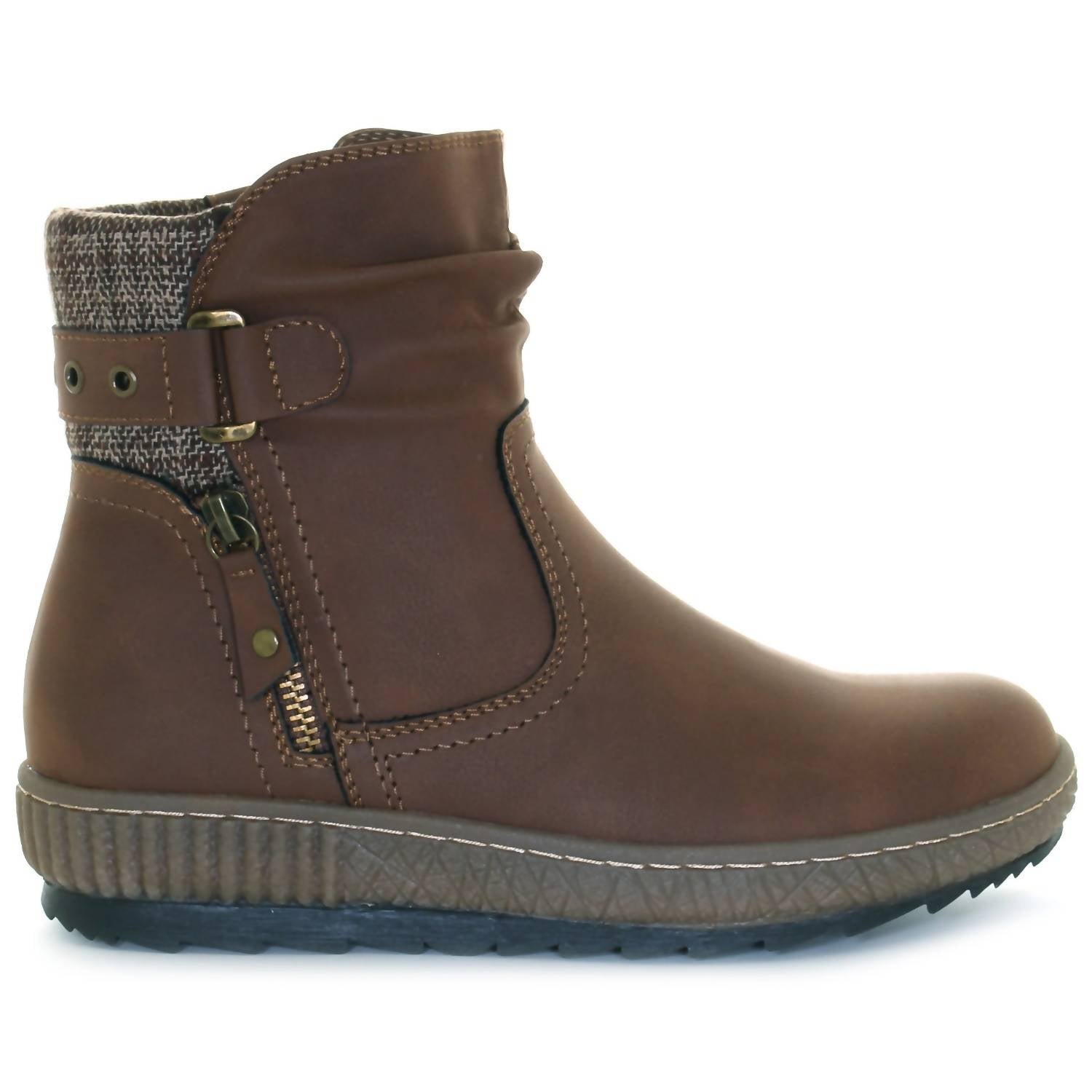 Wanderlust - Women's Carol Faux Leather Cozy Bootie