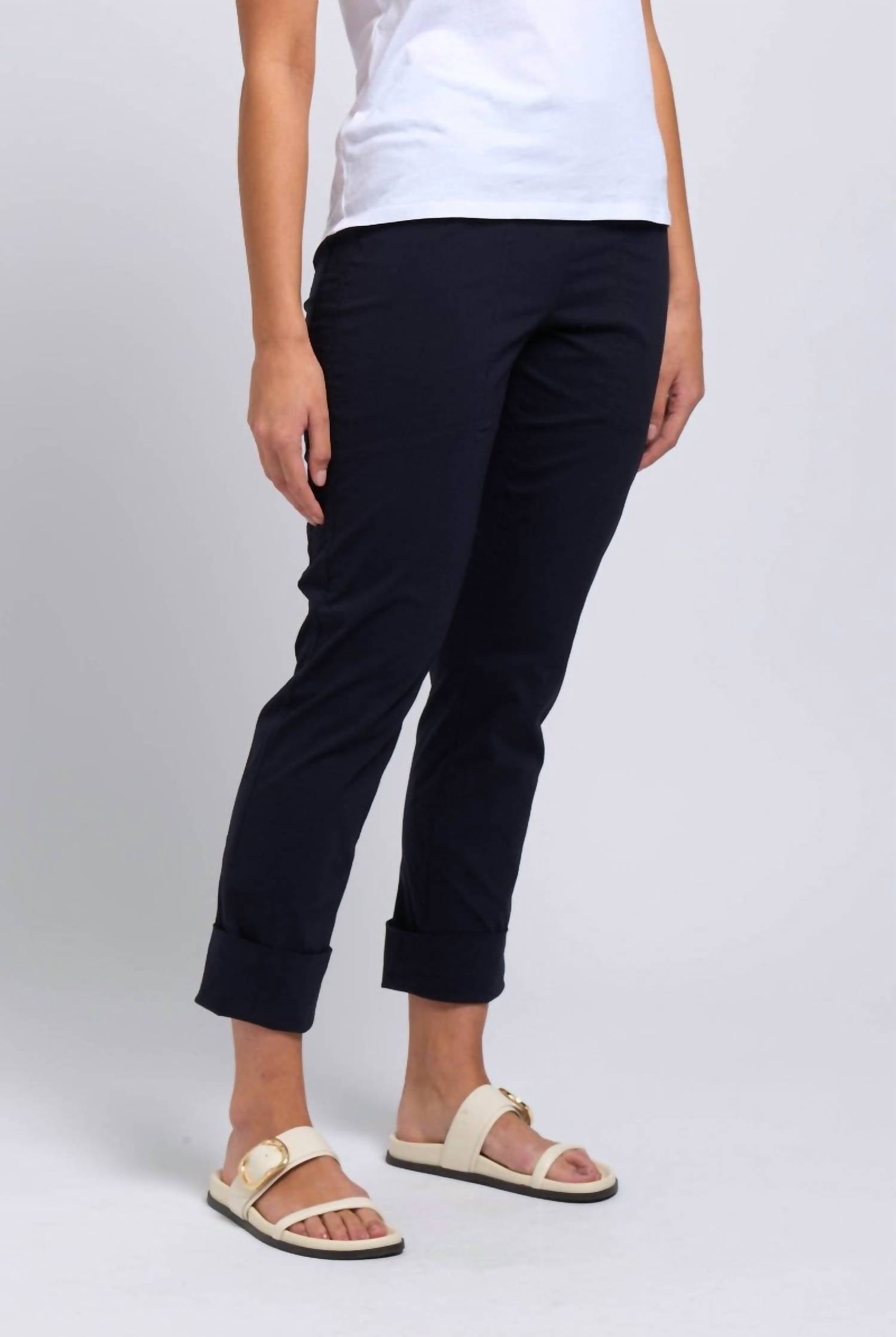 FOIL Sweet Duet 7/8 Trouser Pant in true navy - women's pants