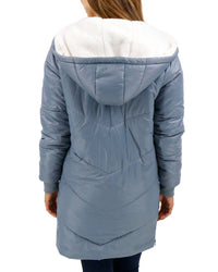 Grace And Lace - Longline Hooded Puffer Jacket