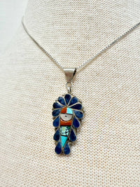 Al Zuni Global Jewelry - Women's Mother Of Pearl Pendant On Sterling Silver Chain Necklace