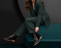 Remonte - Women's Crashlack Patent Leather Lace Up Boots