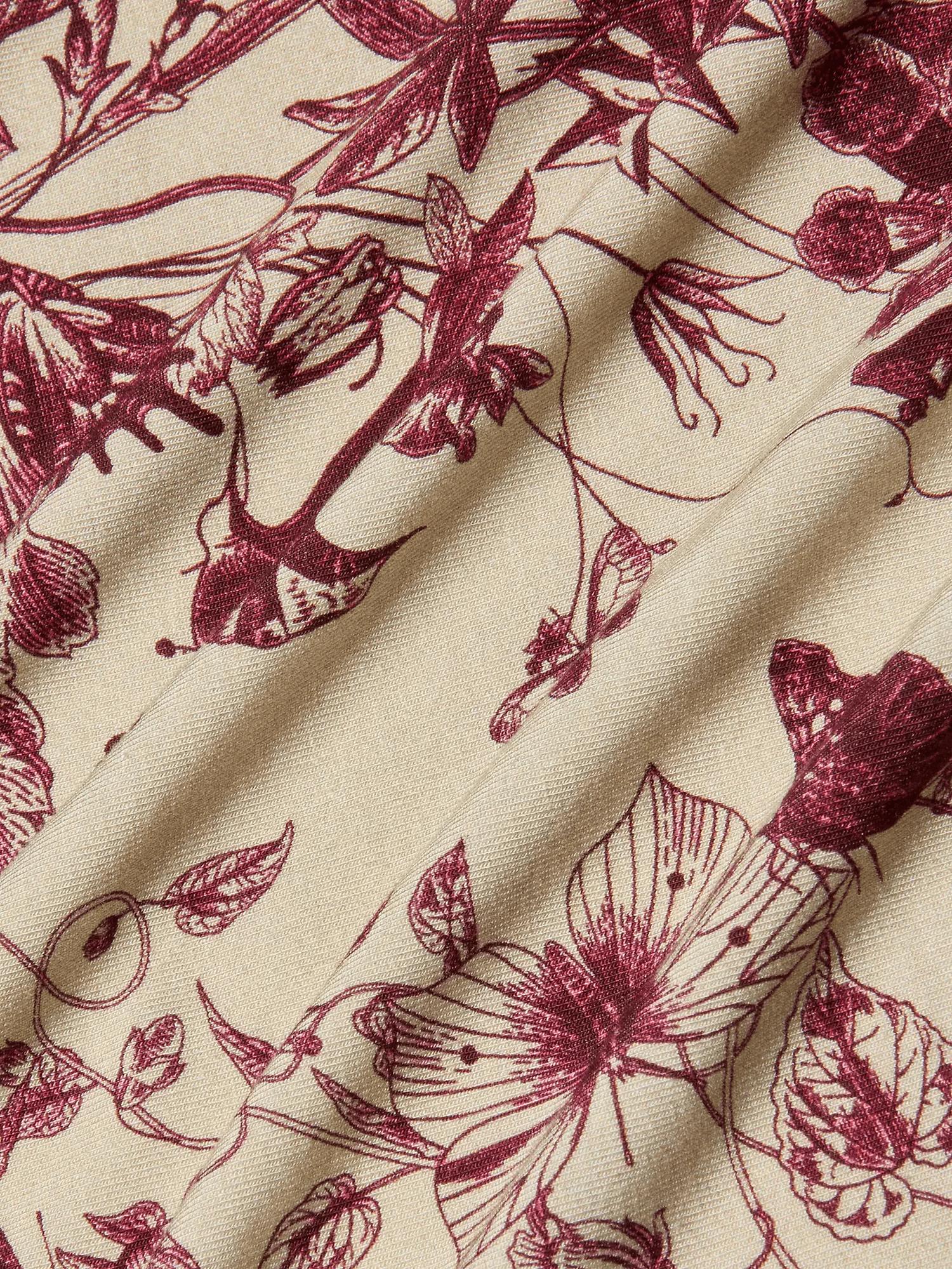 L'Agence Ressi Fitted Tee in truffle butterfly toile - women's t-shirt - view 5