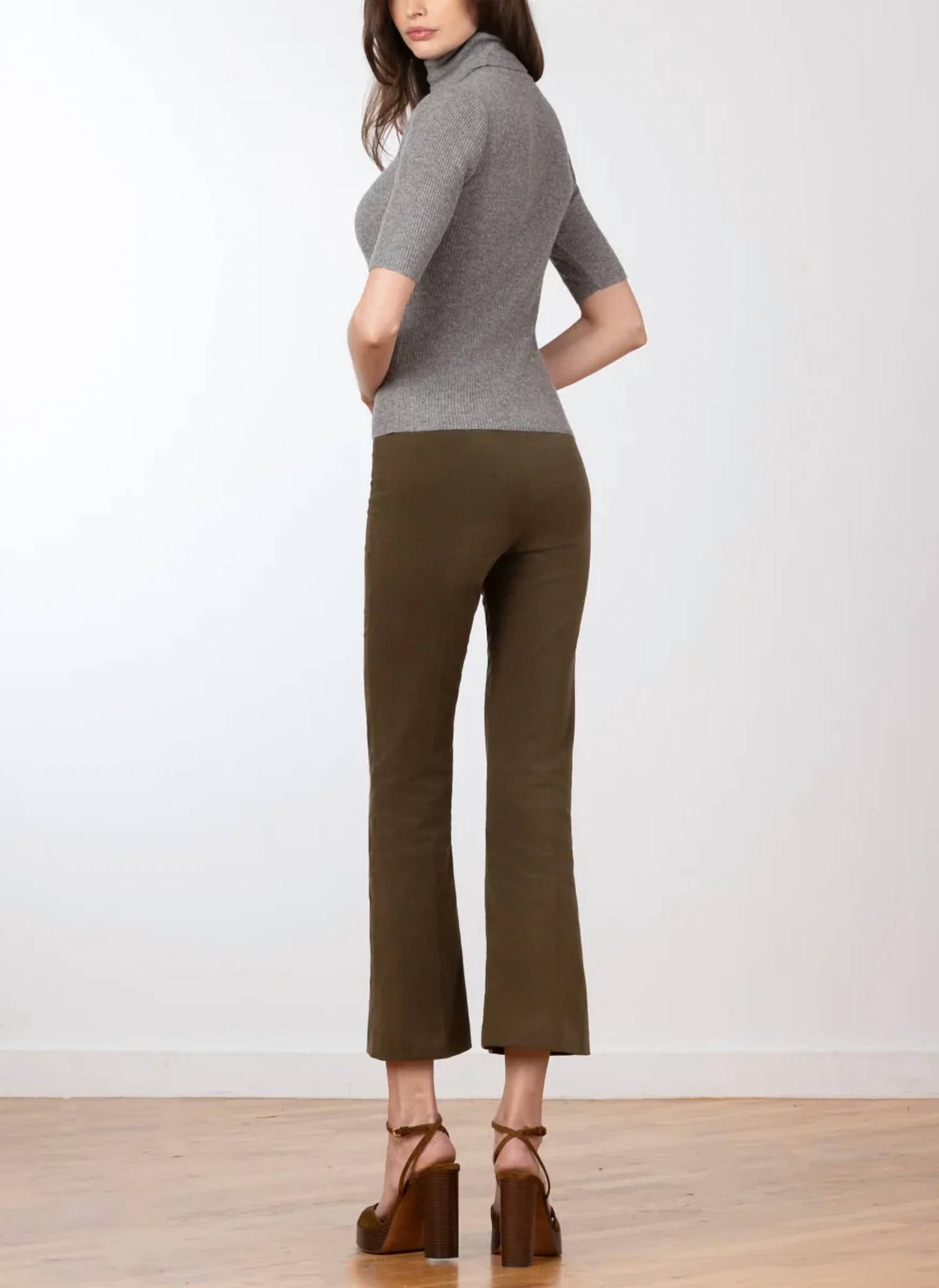 Avenue Montaigne - Leo Fine Corduroy Crop Flare Pants
