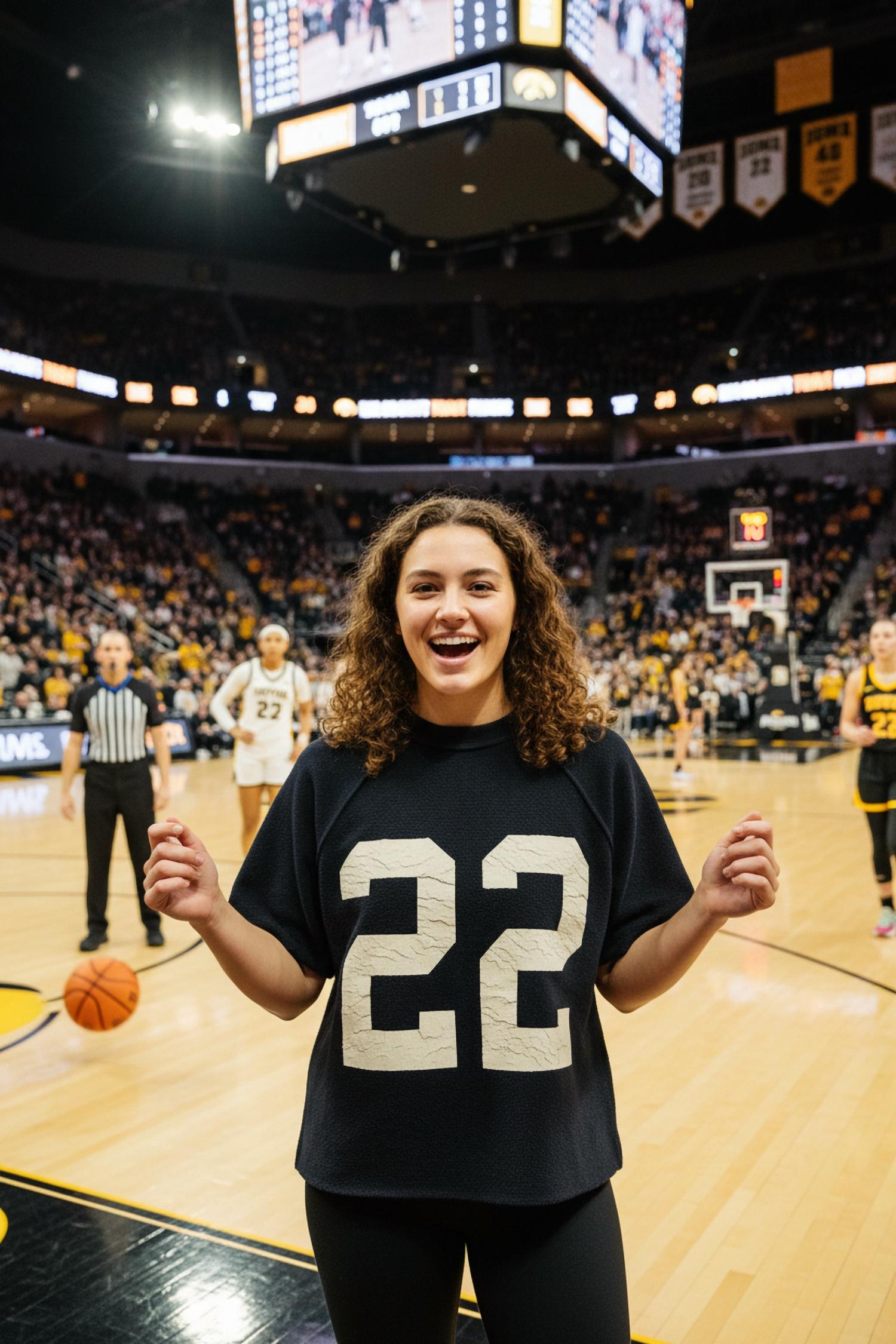 The Original Retro Brand - Iowa "22" Sliced Short Sleeve Sweatshirt