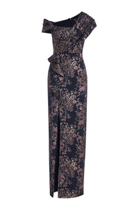 Theia - Amaris Jacquard Column Gown