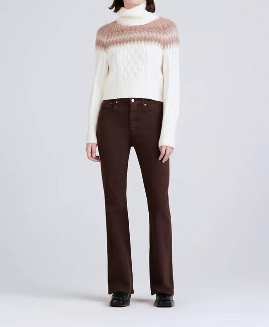 Derek Lam 10 Crosby - Marcella Cable Knit and Fair Isle Turtleneck Sweater