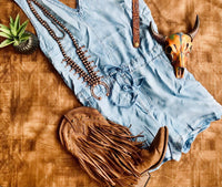 She + Sky - The Miranda Denim Romper