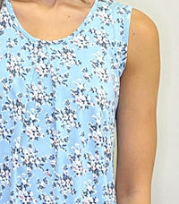 Papillon - Floral Rubber Print Stretch Pleated Top