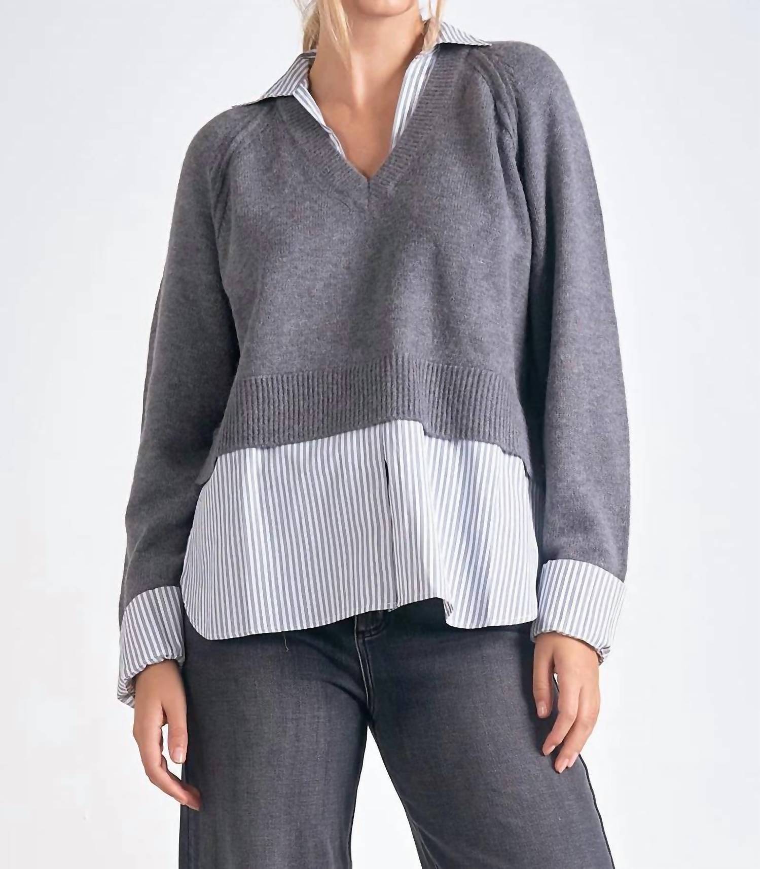 Elan - Long Sleeve Sweater Shirt