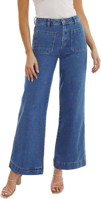 Spanx - Cropped Wide Leg Petite Jean