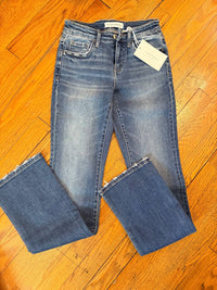 FLYING MONKEY Women's Low Rise Slim Bootcut Jean in blue - women's jeans - detail view