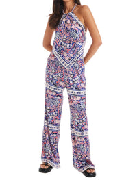 ALLISON NEW YORK Ava Pants in floral scarf - women's pants