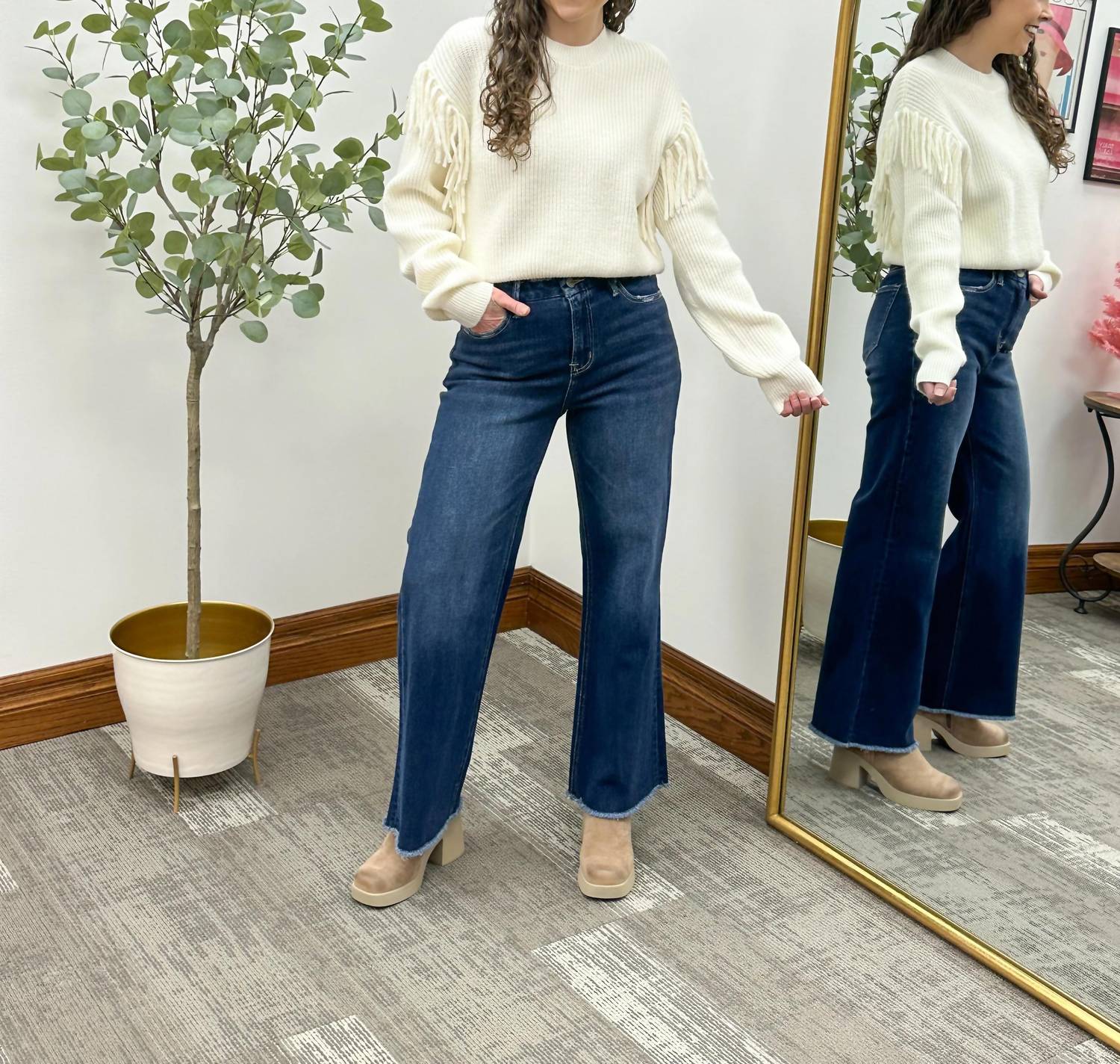 Mica Denim - Super High Wide Leg Jeans