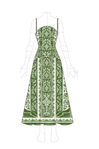Farm Rio - Delicate Tapestry Midi Dress