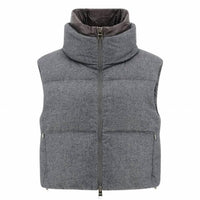 Herno Ultralight Sleeveless Jacket in grey - women's jacket - alternate view