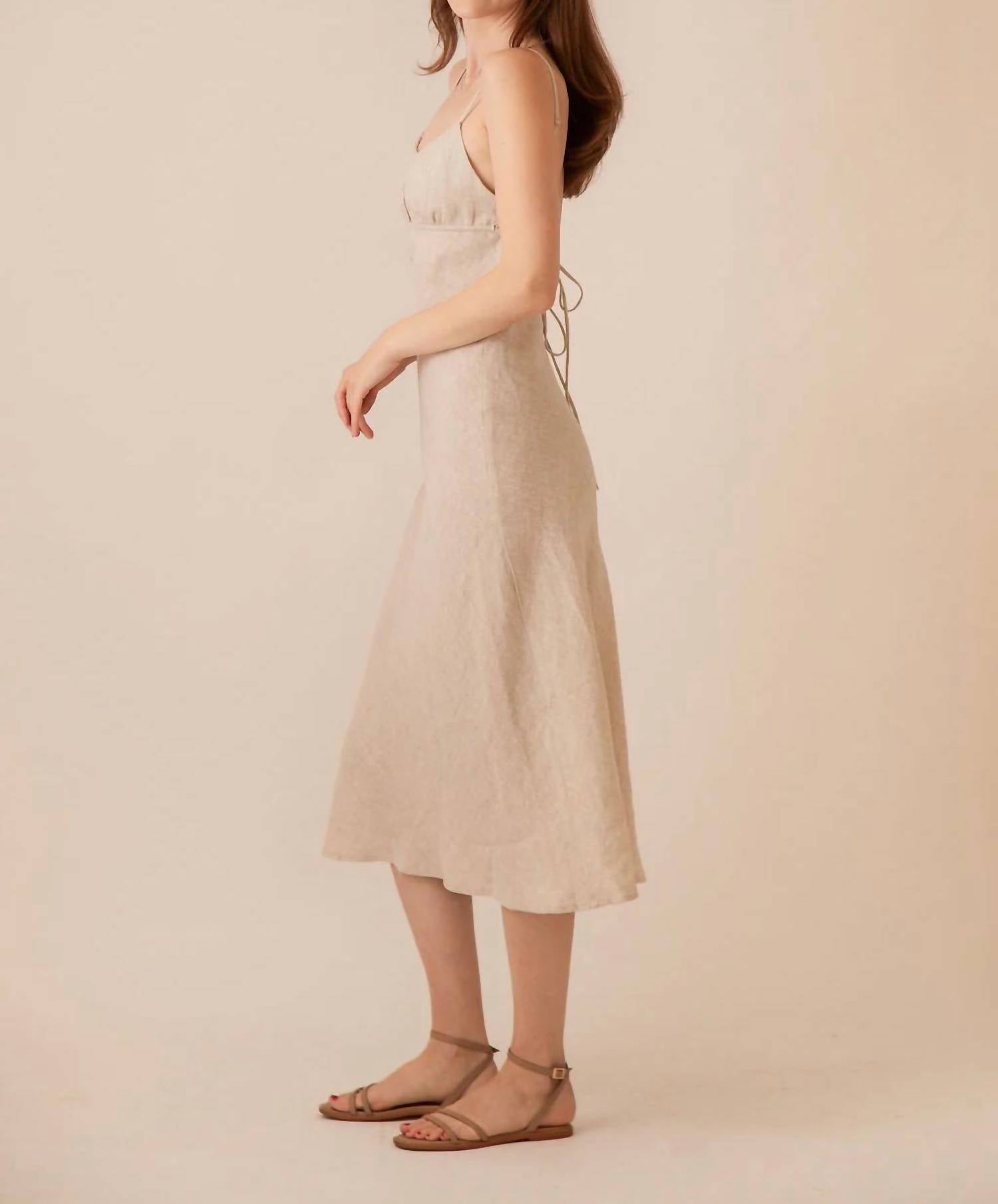 Olivaceous - Katerina Linen Dress