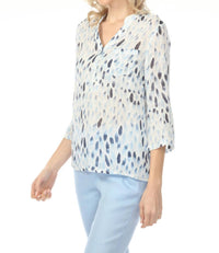 Charlie B - Printed Roll-up Sleeve Blouse
